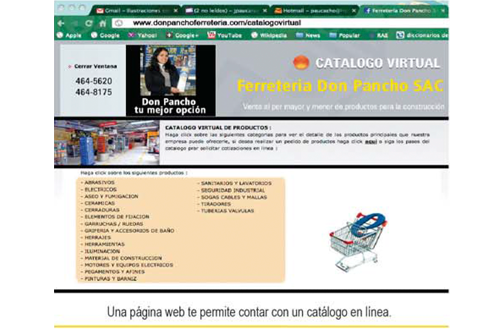 Una página web te perimte contar con un cátalogo en línea