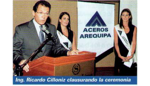 Ing. Ricardo Cilloníz clausurando la ceremonía - Aceros Arequipa